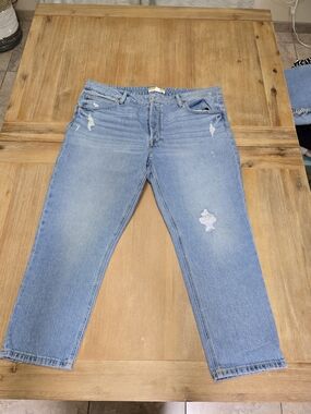 Maurices Light Blue Relaxed Fit Distressed Jeans